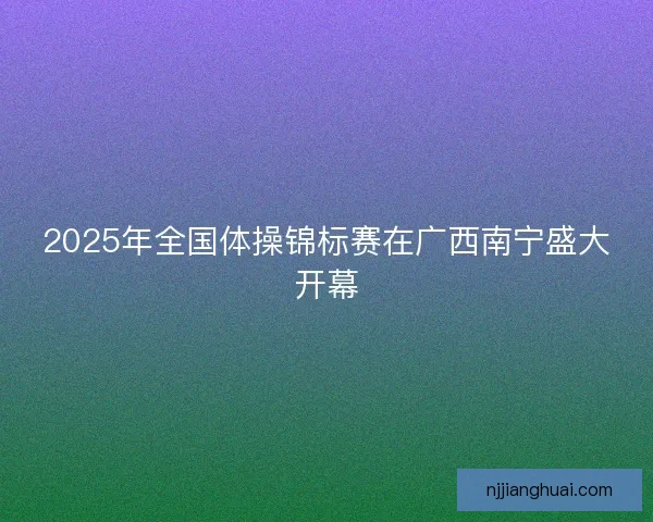 2025年全国体操锦标赛在广西南宁盛大开幕